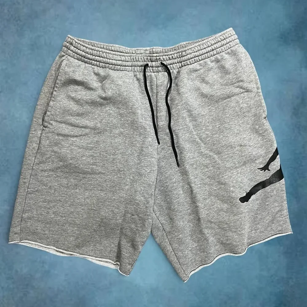 Men’s gray Jordan sweatshorts basketball shorts gym workout summer casual